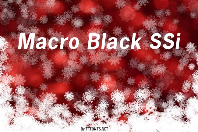 Macro Black SSi example